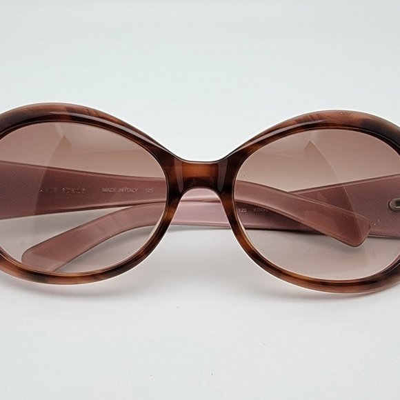 Kate Spade Kinsey/S 0Y19 Tortoise on Pink Frame Brown Gradient Lens Sunglasses
